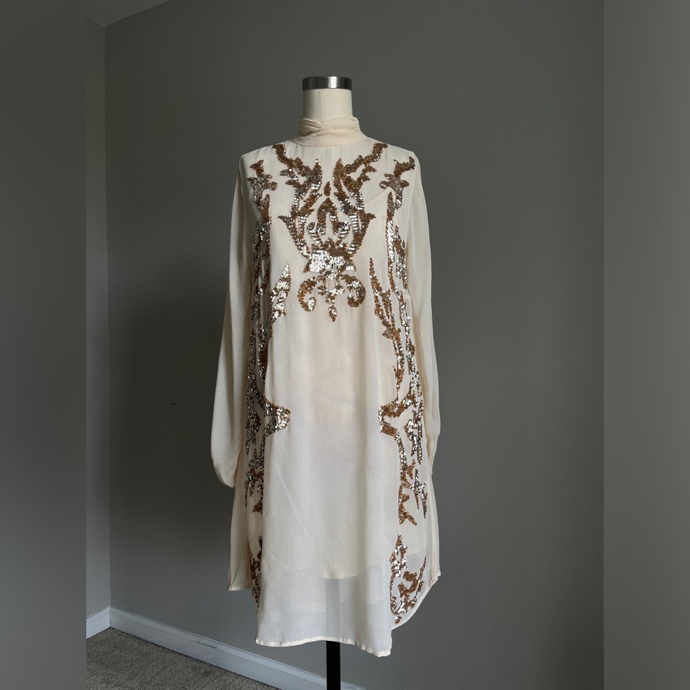 Free people flowy boho sequin dress